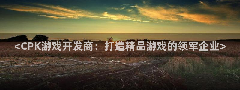 沐鸣科技游戏：<CPK游戏开发商：打造精