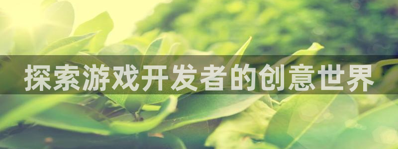 沐鸣科技游戏app：探索游戏开发者的创意